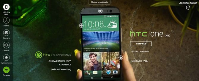 Página de producto HTC One (M8)