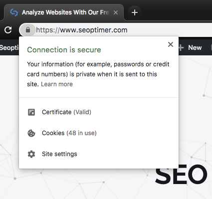 SSL certificate SSL enabled