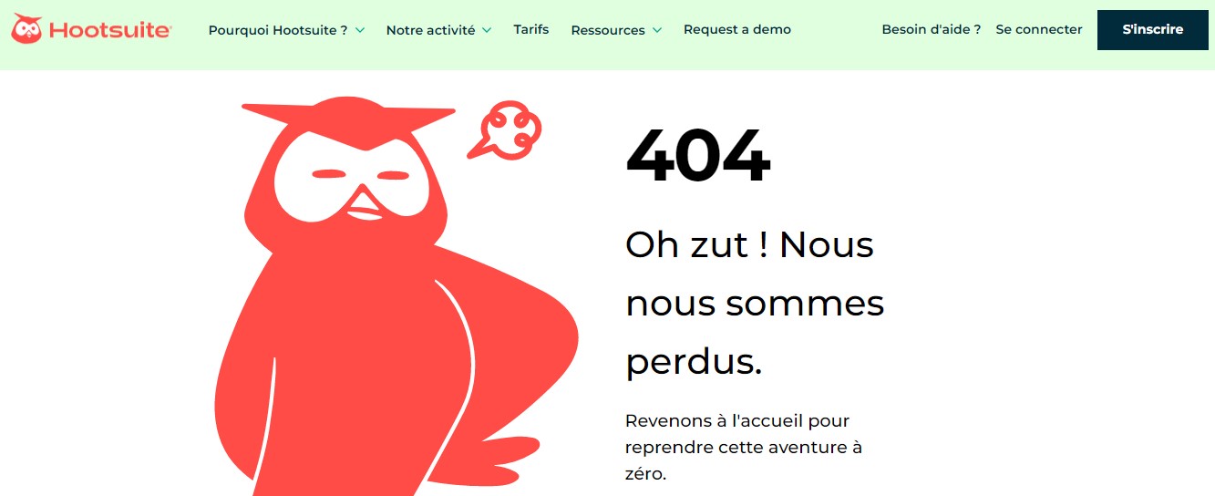 hootsuite 404 page